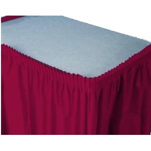 Table Skirting, 13' Burgundy