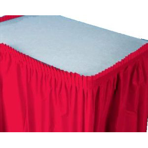 Table Skirting, 13' Red
