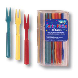 Hors D'oeuvre Forks, Assorted Colors