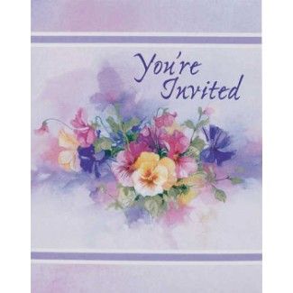 Paintbox Pansies Invitations