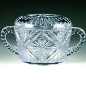 Crystal Cut Sugar Bowl