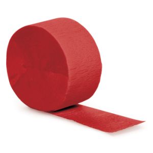 Crepe Paper Streamers 81-foot Roll, Red
