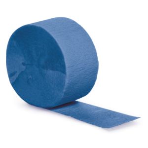 Crepe Paper Streamers 81-foot Roll, Blue