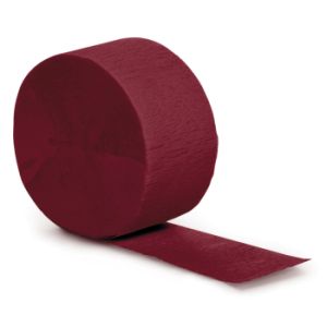 Crepe Paper Streamers 81-foot Roll, Burgundy