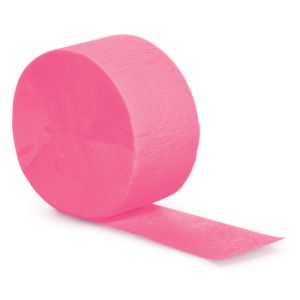 Crepe Paper Streamers 81-foot Roll, Candy Pink
