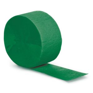 Crepe Paper Streamers 81-foot Roll, Green