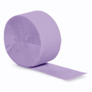 Crepe Paper Streamers 81-foot Roll, Lavender
