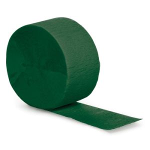 Crepe Paper Streamers 81-foot Roll, Hunter Green