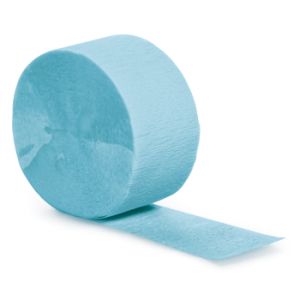 Crepe Paper Streamers 81-foot Roll, Pastel Blue