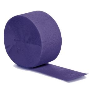 Crepe Paper Streamers 81-foot Roll, Purple