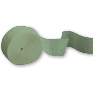 Crepe Paper Streamers 81-foot Roll, Sage Green