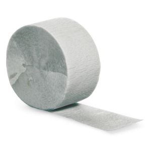Crepe Paper Streamers 81-foot Roll, Silver