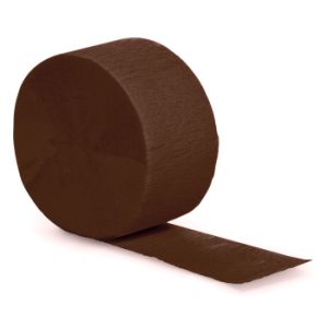 Crepe Paper Streamers 81-foot Roll, Brown