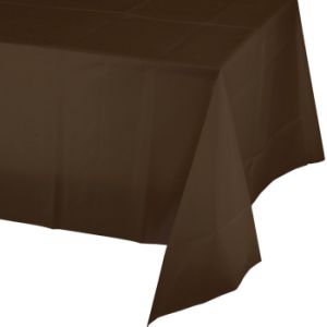 Plastic Banquet Table Cover, Brown