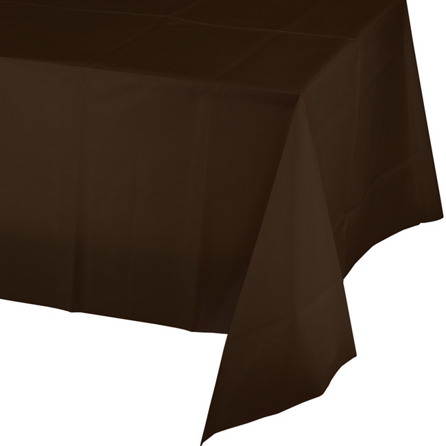 Brown Plastic Banquet Tablecloth Brown Paper and Plastic Dinnerware