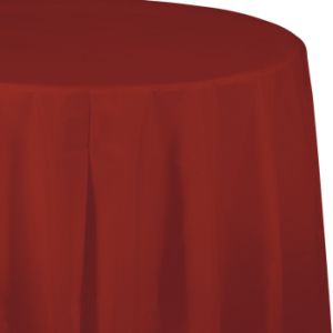 Plastic Round Table Cover, Brick