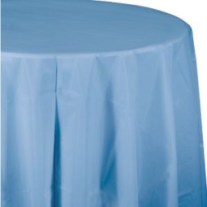 Plastic Round Table Cover, Periwinkle