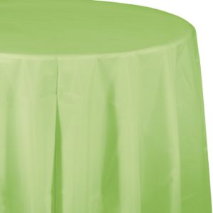Plastic Round Table Cover, Pistachio