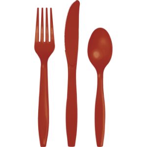 Heavy Duty Plastic Cutlery, Brick