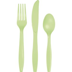 Heavy Duty Plastic Cutlery, Pistachio