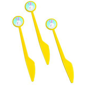 Easter Bunny Plastic Knives