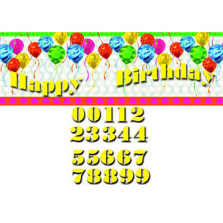 Balloon Brights Giant Banner w/Letter Stickers