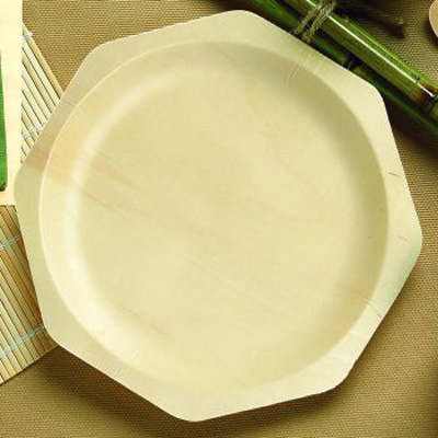 Poplar Wood Octagonal 10-1/4