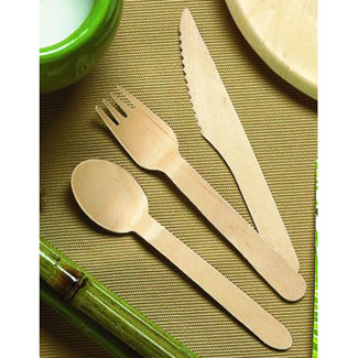 Poplar Wood Cutlery