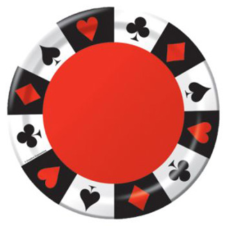 Card Night Plastic Tray, 13-1/4-inch