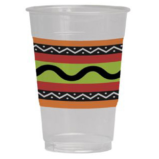 Fiesta Stripes 16oz Plastic Cups