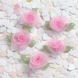 Wedding Roses Fabric Confetti