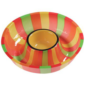 Fiesta Stripes Chip/Dip Bowl