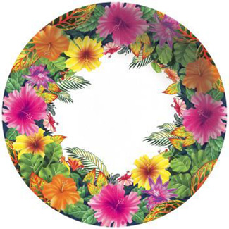 Caribbean Floral 12-inch Plastic Bowl