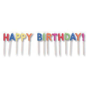 Bright Pick Birthday Candles