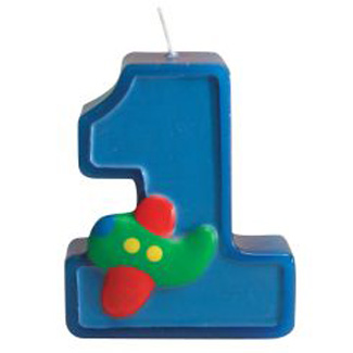 Fun at One Boy Molded Candle