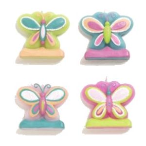 Mod Butterfly Molded Candle Set