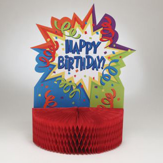Birthday Blast Honeycomb Centerpiece