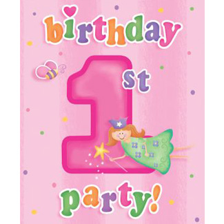 Fun at One Girl Invitation w/ Glitter