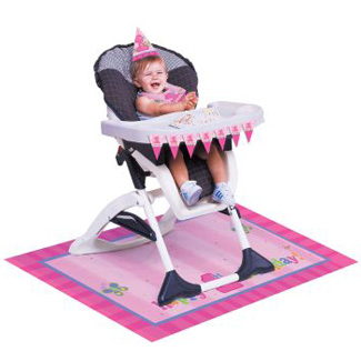 Fun at One Girl Highchair Decoration Kit