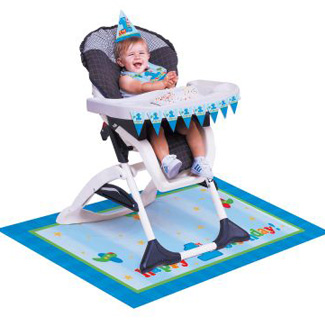 Fun at One Boy Highchair Decoration Kit