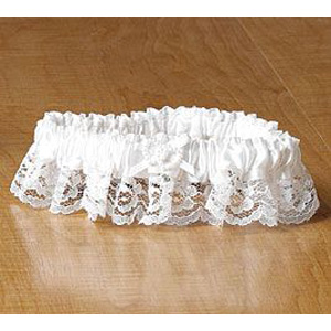 White Satin Garter