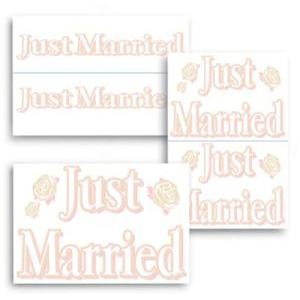 Just Married Auto Clings