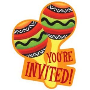 Fiesta Stripes Invitations