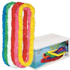 Soft-Twist Poly Leis, Assorted
