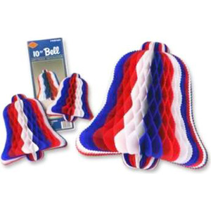 Red, White and Blue Tissue Bell, 10-inch