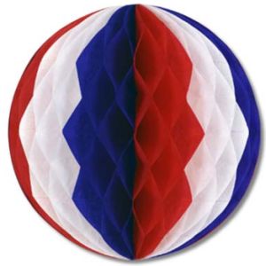 Red, White and Blue Tissue Ball, 19-inch