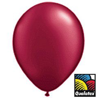 5-inch Qualatex Balloons, Burgundy Radiant Pearl