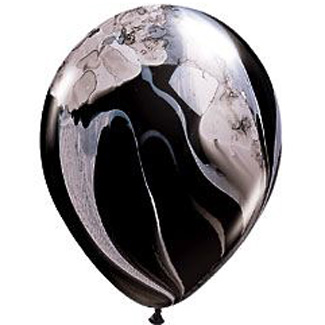 11-inch Qualatex Balloons, Black Marble Agate