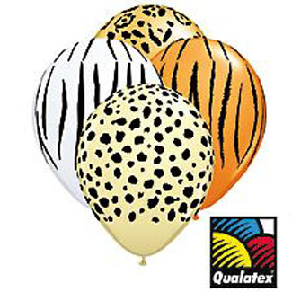 11-inch Qualatex Balloons, Safari Print