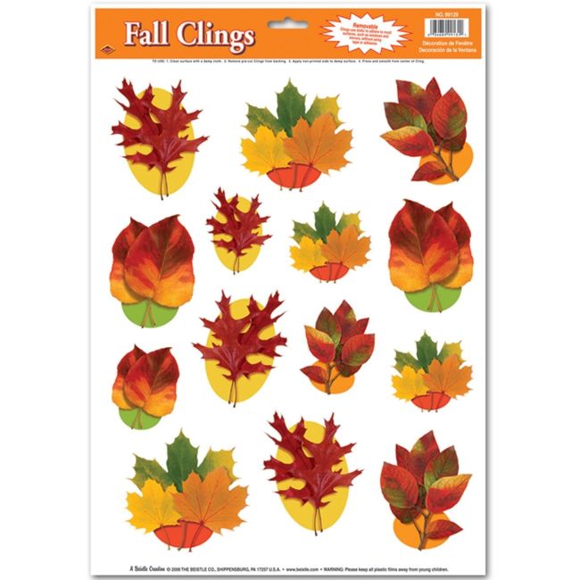 Autum Leaf Window Clings Sheet Autumn